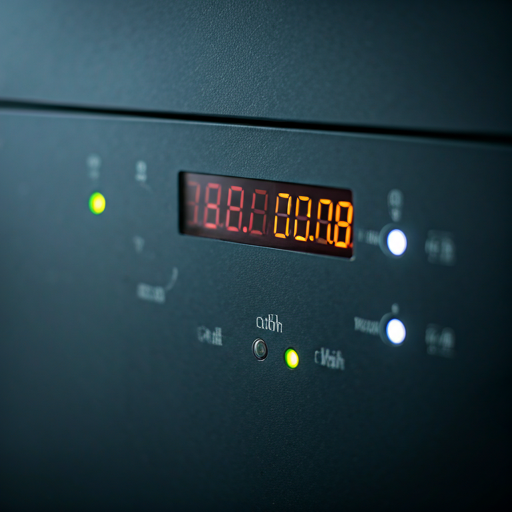 Close up of a smart grid control panel with digital displays